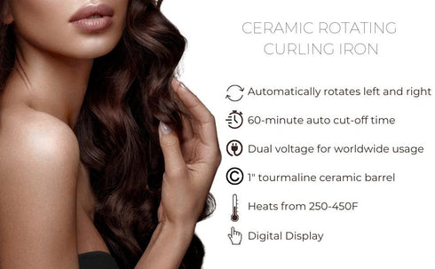 Ceramic rotating clearance curling iron