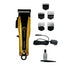 Professional High Performance Cordless Barber Hair Clipper Haircut Kit with 5 Magnetic Combs